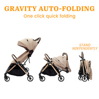 Poussette bébé légère OEM & ODM, pliable, poussette de voyage compacte, poussettes bébé classiques 2 en 1, landau de luxe