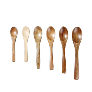 Solid Wood <b>Spoons</b> <b>Small</b> Wooden Dessert Honey Jam <b>Spoon</b> Eco Friendly For Child Party Use - Product Image 4