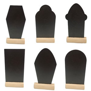 Tableau noir en bois à suspendre au mur, 15,5x8 cm, décoration de fête d'Halloween, forme rectangulaire en MDF, décoration pour la maison et les restaurants - Product Image 5