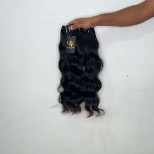 Extensiones de Cabello Ondulado Indio al por Mayor, Proveedores de Paquetes de Cabello Humano Ondulado Indio Crudo sin Procesar con Cutícula Alineada - Product Image 2