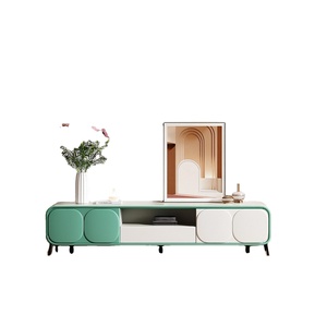 Khối màu nổi Tủ TV gỗ rắn với các tính năng thông minh và lưu trữ phương tiện mô-đun cho phòng khách - Product Image 2