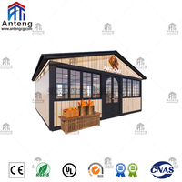 Kiosque modulaire préfabriqué en acier léger, rentable, avec logo personnalisé et grandes fenêtres grillagées pour boutique alimentaire extérieure