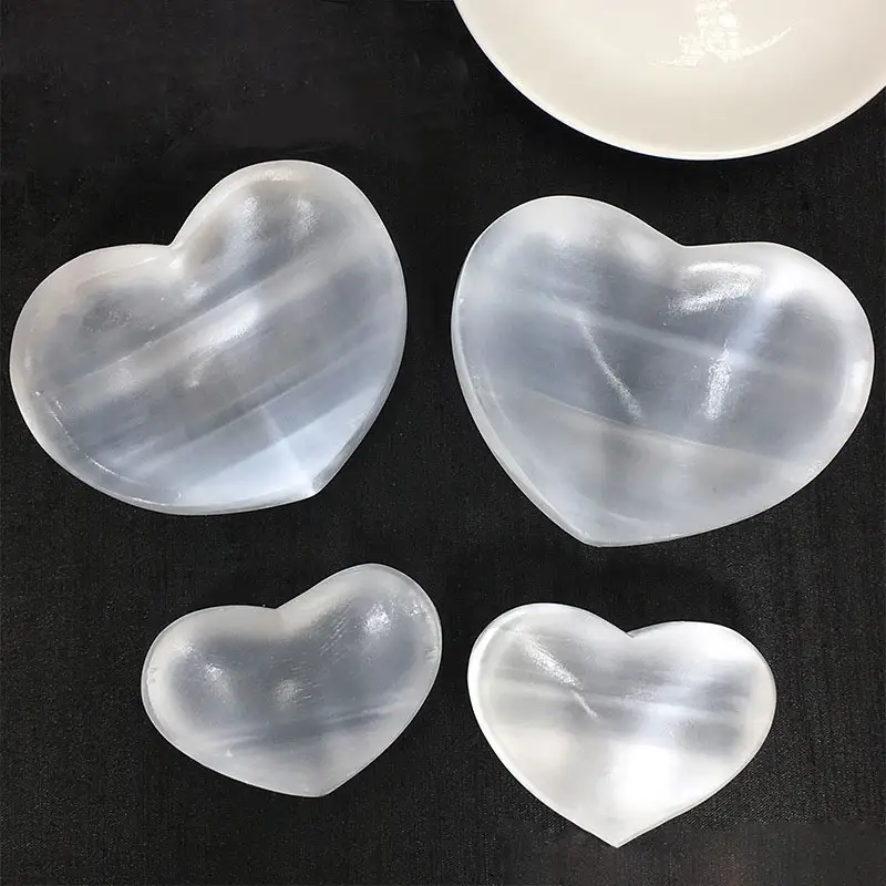 Heart Selenite Crystal Bowl Moroccan Crystal Holder For Smudging Healing And Recharging Cleanse Crystals Stone Witchcraft
