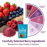 SYC BIO Mélange de baies et de graines naturelles Formule de soutien immunitaire pour adultes 150g 30 portions Smoothies en vrac