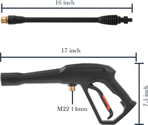 Pistolet de remplacement pour nettoyeur haute pression manuel avec 5 buses de jet, outil de nettoyage efficace - Product Image 3