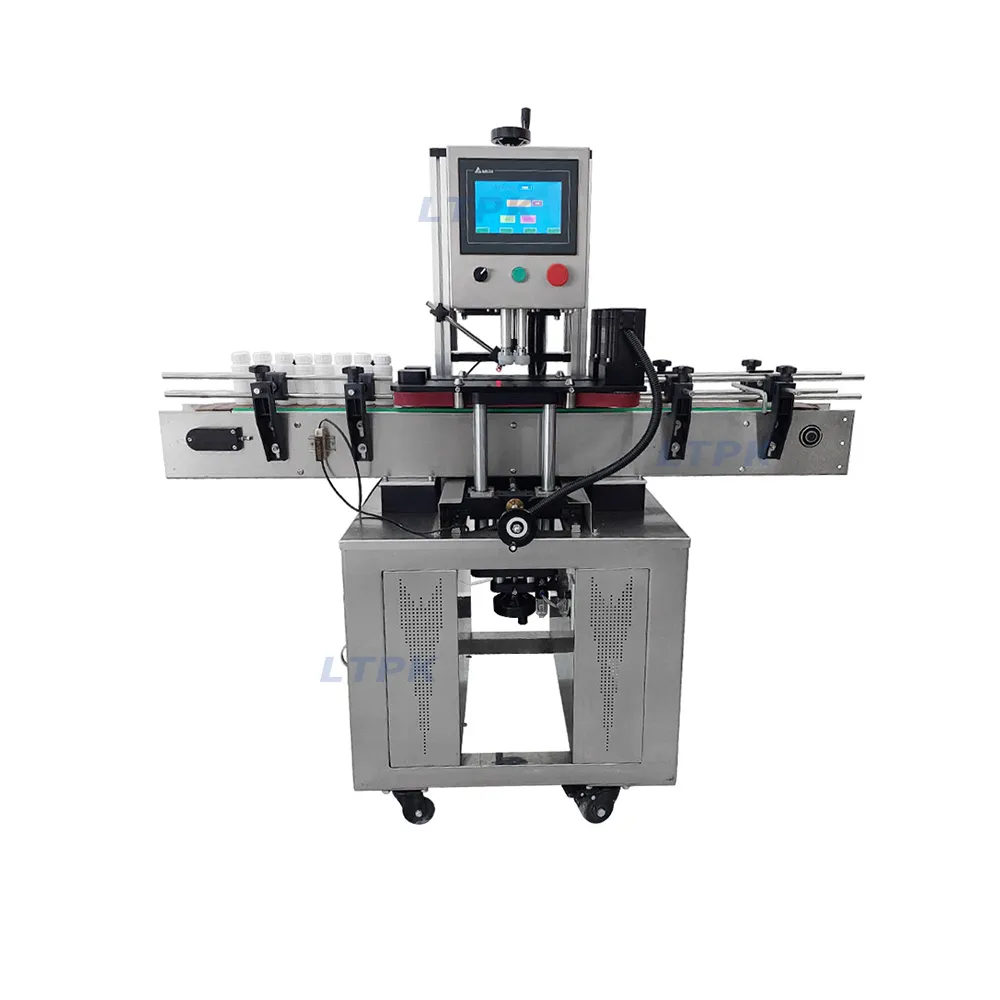 Máquina automática de tampa e tampa de rosca com motor servo de alta velocidade, para frascos de garrafas de manteiga e molho de geléia cosmética