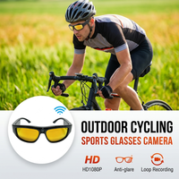 Lunettes de soleil de sport 4K avec mini caméra, angle large 120°, enregistrement vidéo 1080P, connexion Wi-Fi, visualisation en direct via l'application