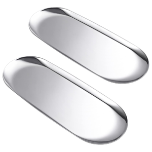 Oval Stainless Steel <b>Storage</b> <b>Trays</b> Polished Finish Minimalist Design Single Tier for Bathroom Jewelry Neatening Organization - Product Image 1