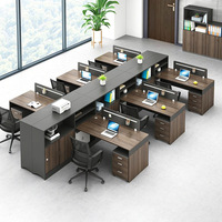 Ensemble de chaises de bureau écologiques pour entreprises, bureaux informatiques modernes pour 4/6 personnes avec combinaison libre pour le personnel de bureau