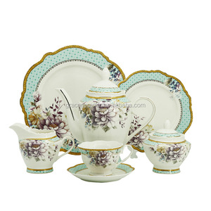 Chaozhou Fine Royal 17 Pcs 24pcs Bone China Ceramic <strong>Arabian</strong> Russian Porcelain <strong>Tea</strong> <strong>Set</strong> - Product Image 1