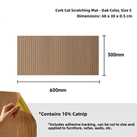 Tapis de griffage pour chat Bark, couverture de protection anti-griffures pour canapé et meubles, découpable, durable, autocollant mural en liège amusant