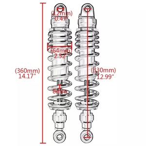 RFY 8mm Ressort 300MM 310mm 330mm 340mm 350mm Amortissement de l'azote Amortisseur arrière réglable pour YAMAHA XV1100 SUZUKI <span class=keywords><strong>GSX1400</strong></span> - Product Image 4