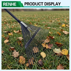 <span class=keywords><strong>Rastrello</strong></span> <span class=keywords><strong>per</strong></span> foglie e fieno da giardino in metallo, portatile e scalabile, con manico in metallo, <span class=keywords><strong>per</strong></span> attrezzi agricoli personalizzati - Product Image 6