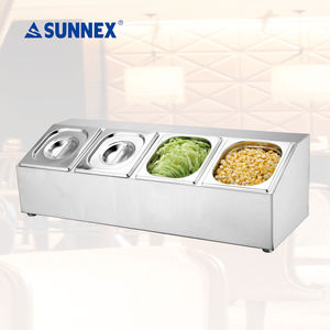 Soporte de acero inoxidable para equipo hotelero de alta calidad de fabricante en línea única con 4 rejillas para buffet - Product Image 6