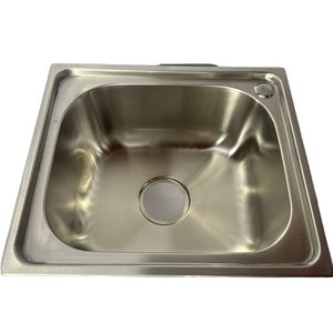 Fregadero de Cocina Leimanxi, Hecho a Mano, de Acero Inoxidable, de una Sola Tina, Modelo 4539, Borde Plano, 0.62mm de Grosor, Diseño Contemporáneo - Product Image 1
