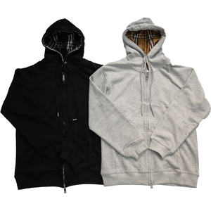 <span class=keywords><strong>Felpa</strong></span> con Cappuccio Unisex in Cotone Premium 100% Streetwear a Quadri Invernale Casual con Logo Ricamato del Designer - Product Image 3