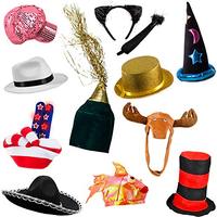 Baige unisexe drôle chapeaux de fête ensemble nouveauté Photo stand accessoires cadeaux drôles pour adultes et adolescents pour mariages événements fêtes
