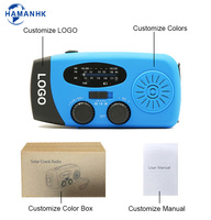 Fábrica al por mayor de buena calidad mejor precio portátil mini AM FM NOAA banda manivela solar radio de emergencia con generador y USB