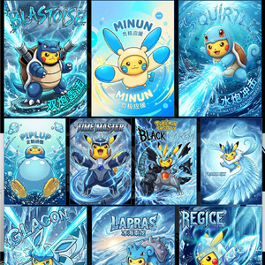 YQ Supplier Custom Fan Art Eif Baby Limited Pikachu Versatile <span class=keywords><strong>Mimicry</strong></span> A5 Collectible Card Pokemoned Booster Box Board Games Gift - Product Image 4