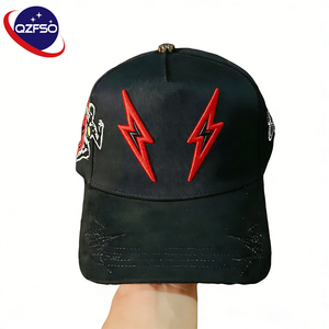 Casquettes de baseball sportives à 5 panneaux QZFSO avec logo personnalisé, casquette de camionneur classique en coton de haute qualité avec broderie tendance - Product Image 1