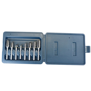 Carbide Rotary <b>File</b> Set 8 Pack 6mm Shank Straight Bit Woodworking Grinding Tool - Product Image 1