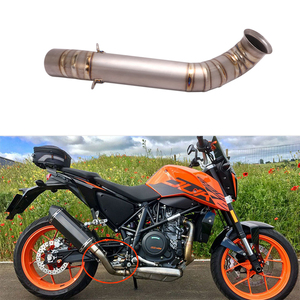 Silencieux d'échappement Slip-On pour <span class=keywords><strong>KTM</strong></span> DUKE <span class=keywords><strong>690</strong></span> KTM690 2012 - <span class=keywords><strong>2018</strong></span> Moto Silencieux Modifier 51MM Alliage de Titane Milieu Lien Tuyau - Product Image 1