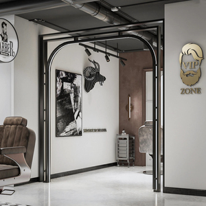 Expositor de Tienda de Peluquería Personalizado para Hombre, Expositor de Barbería de Fábrica, Mostrador de Exhibición para Barbería, Accesorios de Interior para Barbería - Product Image 3