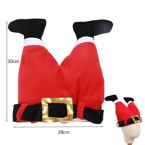 2024 Xmas Dài Sọc Cảm Thấy Sang Trọng Spoof Elf Cap Vui Giáng Sinh Bên Mũ