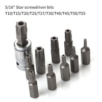 Jeu de 34 embouts Torx mâles et femelles, douilles étoile, douilles E, outil manuel, avec étui de rangement