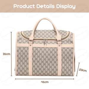 Tas jinjing pembawa anjing kucing kulit desainer mewah tas jinjing hewan peliharaan perjalanan antilembap - Product Image 5