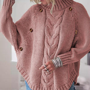 Suéter Largo de Punto Coreano para <span class=keywords><strong>Mujer</strong></span>, Poliéster/Algodón, Estilo Europeo Americano, Nueva Colección Otoño Invierno, Venta Directa de Fábrica - Product Image 2