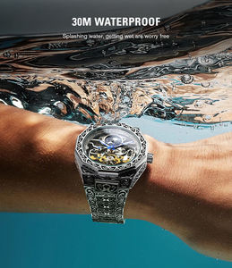 Reloj FORSINING marca de lujo relojes automáticos hombres moda esqueleto Dial completo Acero inoxidable reloj mecánico Relojes Hombre - Product Image 6