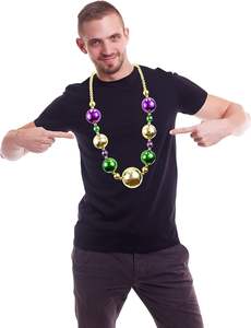 חרוזי מרדי גרא פופולריים בכמות גדולה משפרים מצב רוח שרשרת חרוזי מרדי גרא למסיבת חג המולד - Product Image 3