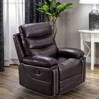 Ensemble de canapés sportifs réglables manuellement Frank Luxury, surpiqûres contrastées, cuir brun foncé, mobilier de salon 3 pièces