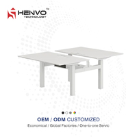 Bureau debout en acier ergonomique, hauteur réglable, panneau de commande intégré, design contemporain, usage bureautique, anti-collision intégré