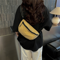 Sac de poitrine de haute qualité unisexe, sac à bandoulière portable en nylon durable, léger, décontracté, pour le cyclisme et les sports