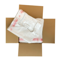 Sac en plastique personnalisé MU Box pour petites entreprises, 11,5*6,5*21 pouces, en PEHD/PEBD, avec logo, pour T-shirts et achats, motif « Merci »