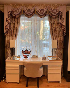 <span class=keywords><strong>Tende</strong></span> Oscuranti Jacquard su Misura 320GSM ad Alta Densità con Mantovana, Drappeggi Personalizzati a Pieghe a S <span class=keywords><strong>per</strong></span> Progetti di Ville di Lusso e Hotel - Product Image 4