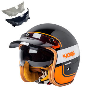 <span class=keywords><strong>Casco</strong></span> de motocicleta Retro Accesorios de motocicleta de campo traviesa <span class=keywords><strong>casco</strong></span> de motocicleta 3/4 <span class=keywords><strong>casco</strong></span> retro en invierno - Product Image 6