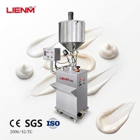 Máquina Llenadora de Pasta Semiautomática con Pistón Neumático, Precio de Fábrica, Acero Inoxidable SUS304, para Cosméticos