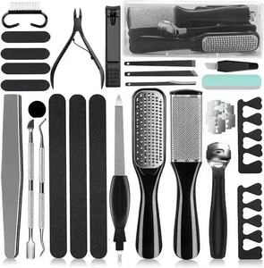 Kit de soins des ongles et des pieds, outils de pédicure professionnels, râpe à pieds, éliminateur de peaux mortes pour les soins à domicile et en salon - Product Image 4