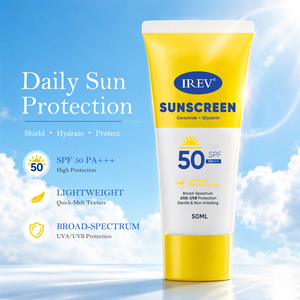 ครีมกันแดดเซราไมด์กลีเซอรีน สูตรเฉพาะสำหรับแบรนด์ส่วนตัว (OEM) SPF50+ ปกป้องผิวจากรังสี UVA UVB ทุกย่านความถี่ เนื้อบางเบา ซึมซาบเร็ว - Product Image 5