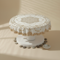 Nappe ronde en PVC plastique, diamètre 134 cm, imperméable, résistante à l'huile, réutilisable, vente en gros, directement de l'usine