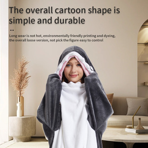 Pyjama gris de dessin animé pour garçon, sac de couchage requin, pyjama à capuche doux, pyjama adulte, pyjama cosplay, <span class=keywords><strong>kigurumi</strong></span>, vêtements de nuit - Product Image 5