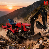 Traktor Mini Kompak Serbaguna untuk Pertanian Kecil, Rumah Kaca, Penanaman Sayuran, Mesin Tenaga, Pesanan Grosir