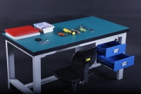 Vente chaude Établi antistatique robuste avec tiroir à double couche Bancs de travail pour électricien Station de travail pour ligne de montage ESD