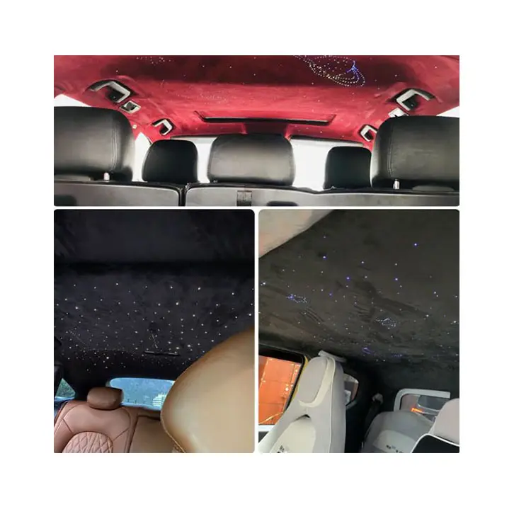 Vendite calde 1MM di spessore in pelle autoadesiva a quattro lati pelle scamosciata elastica adesiva per auto decorazione interna in pelle