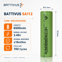 Высокомощный аккумулятор Battivus SA112 6500 мАч 21700, 3.46В, 65А, с кремниевым анодом, для FPV-дронов и профессиональных стабилизаторов
