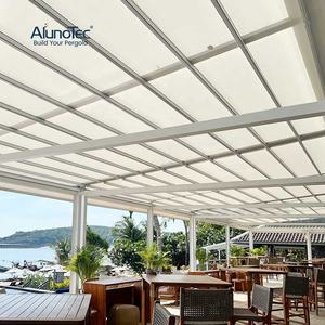 Tewaluno — <span class=keywords><strong>auvent</strong></span> rétractable et mobile, Patio, Protection contre la pluie, en aluminium, avec lumières Led - Product Image 4