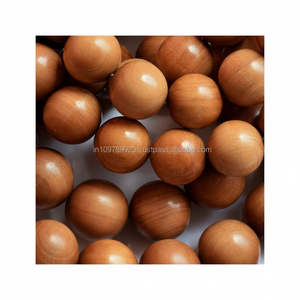 Bracelet mala en perles de bois de santal doré naturel/perles en vrac/perles en bois - Product Image 1